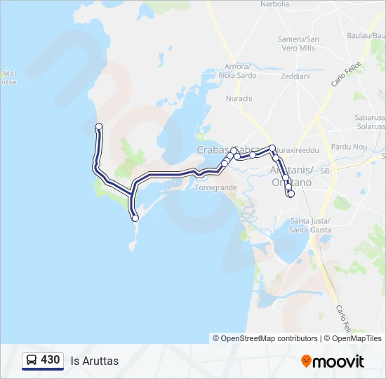 430 Bus Line Map