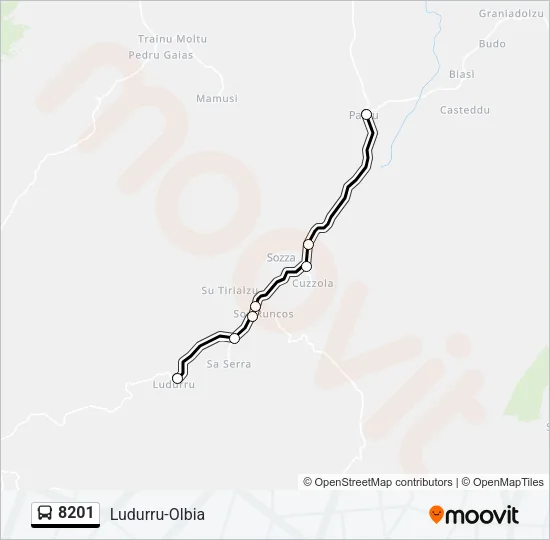 8201 Bus Line Map