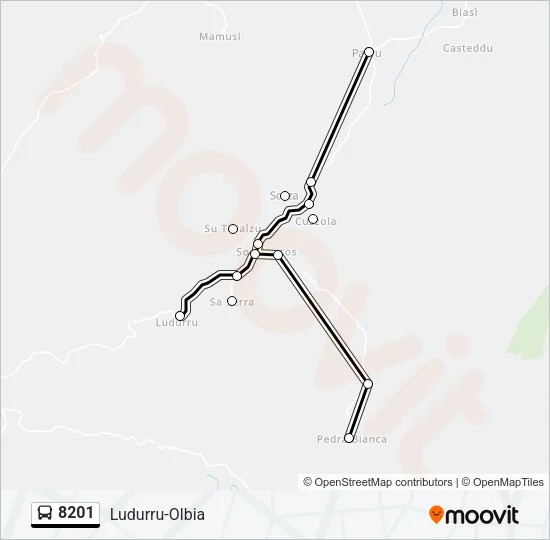 8201 Bus Line Map