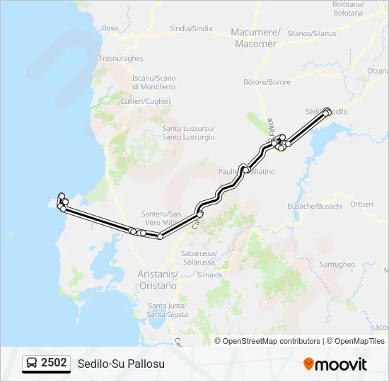 2502 Bus Line Map