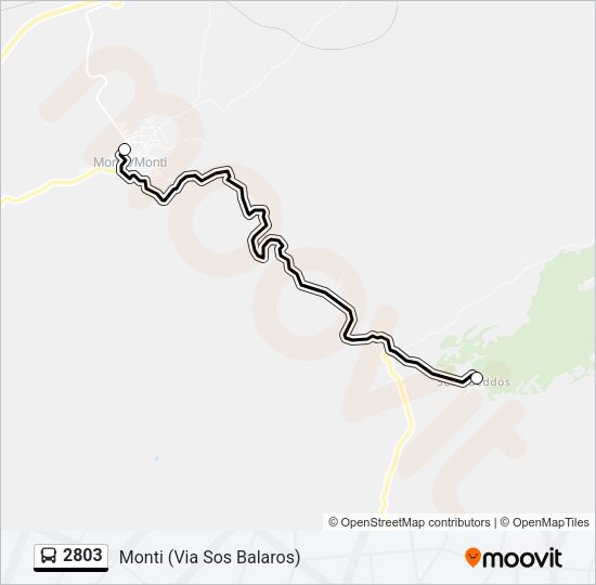 Percorso linea bus 2803