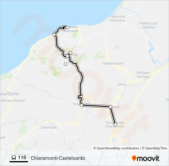 110  Line Map