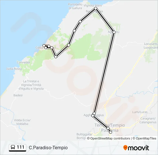 111  Line Map