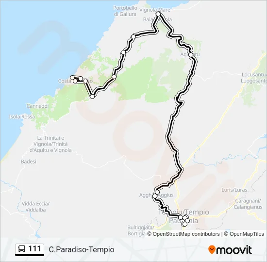 111  Line Map