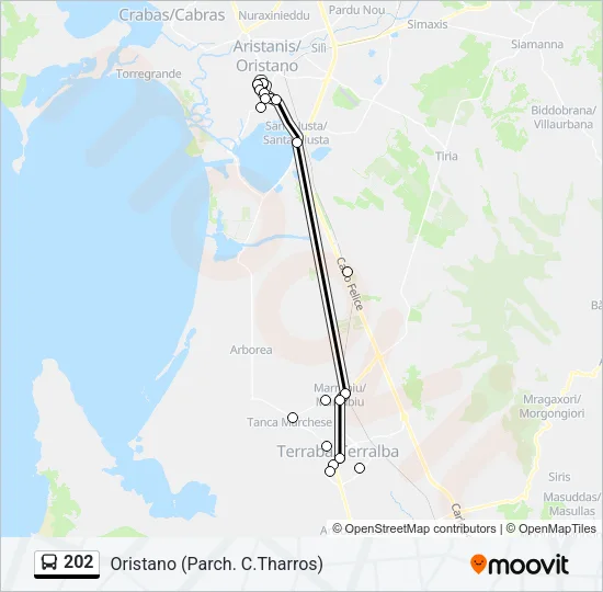202 Bus Line Map