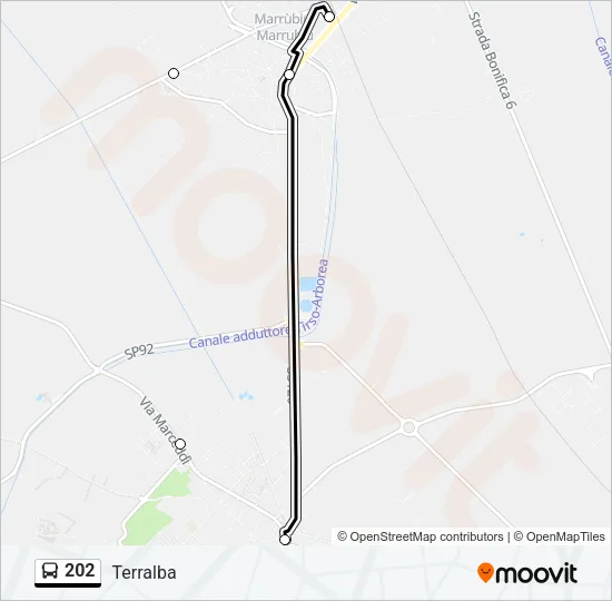 202 Bus Line Map