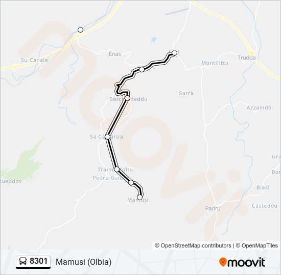 8301 bus Line Map