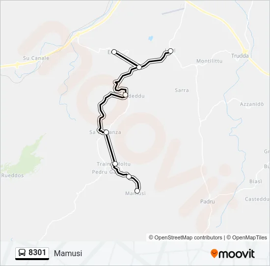 8301 Bus Line Map
