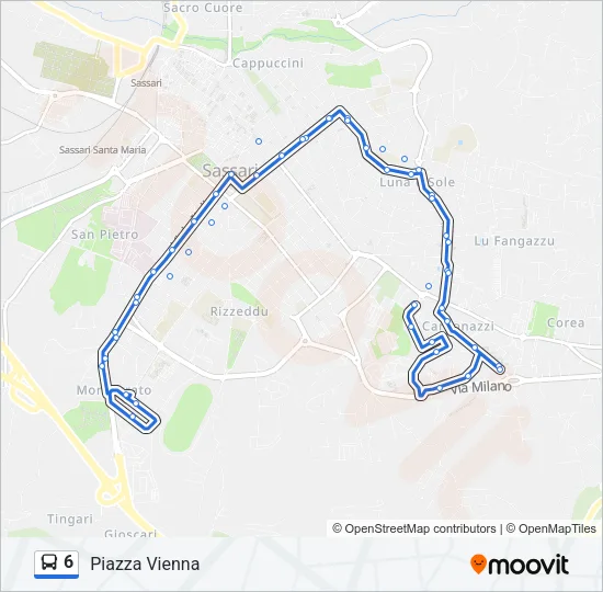 6 Bus Line Map