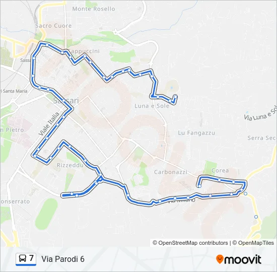 7 Bus Line Map