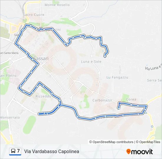 7 Bus Line Map