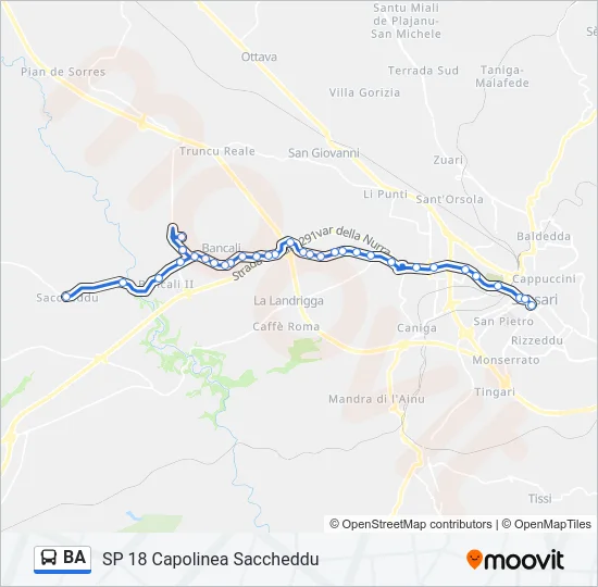BA Bus Line Map