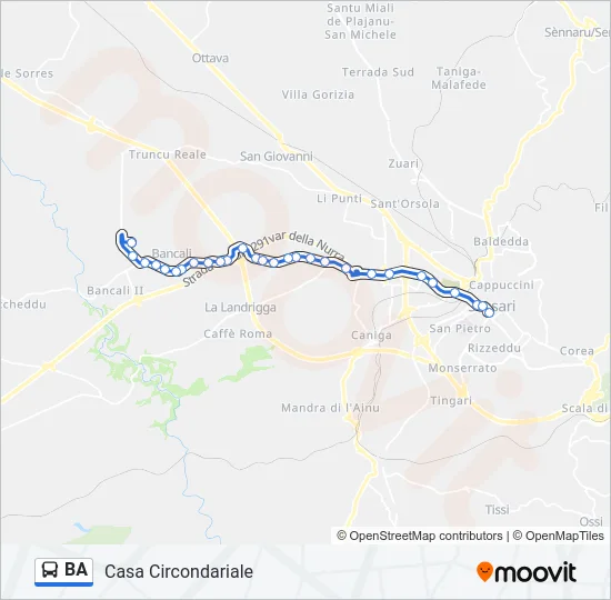 BA Bus Line Map