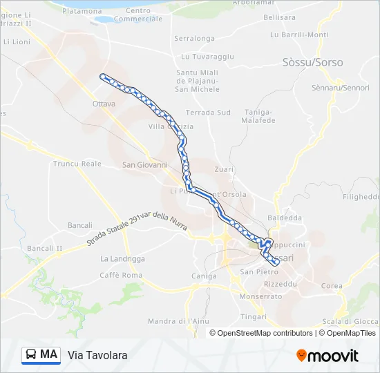 MA Bus Line Map