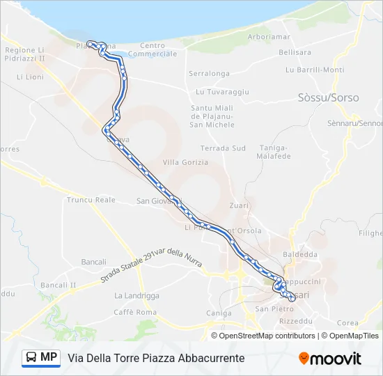MP Bus Line Map