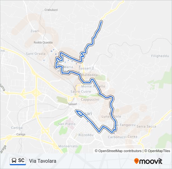 SC bus Line Map