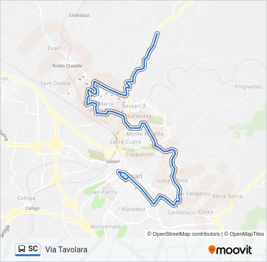 SC Bus Line Map