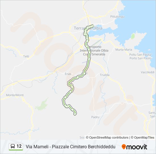 12 bus Line Map