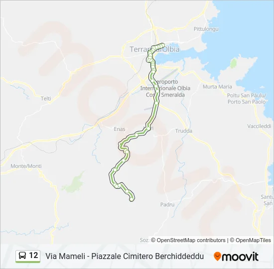 12 Bus Line Map