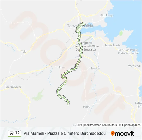 12 Bus Line Map
