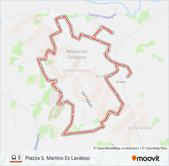 2 Bus Line Map