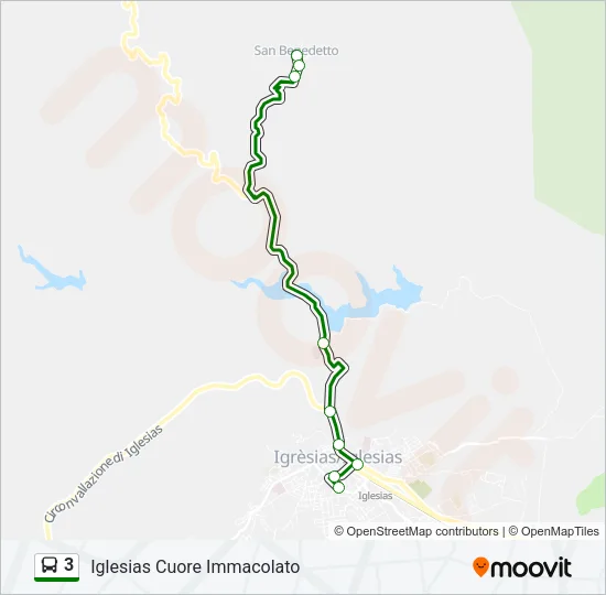 3 Bus Line Map