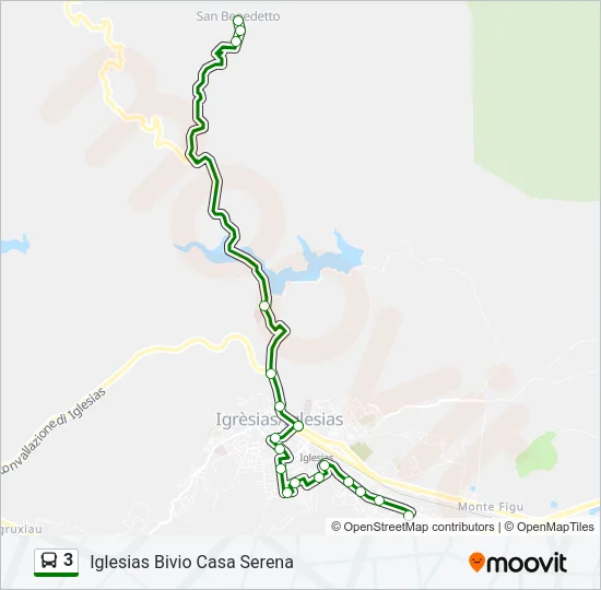 3 Bus Line Map