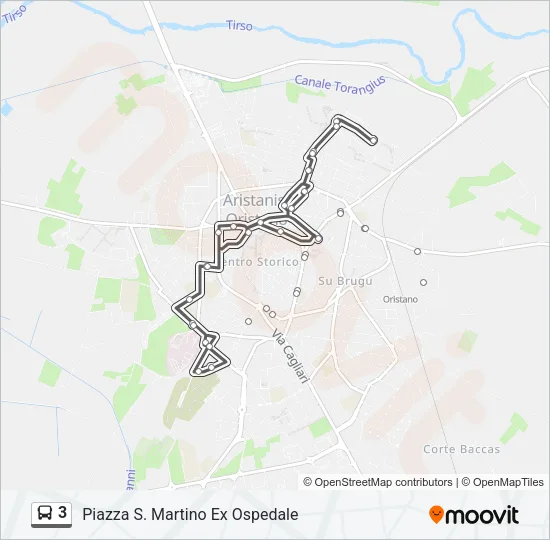 3 Bus Line Map