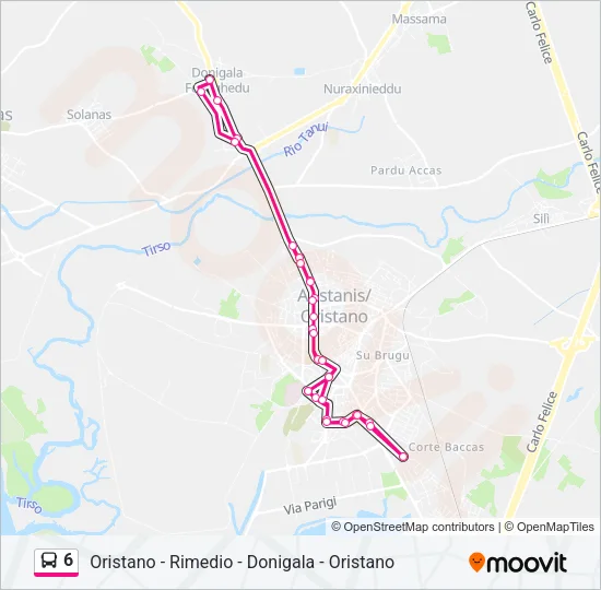6 Bus Line Map