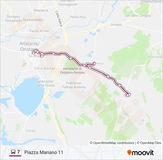 7 Bus Line Map