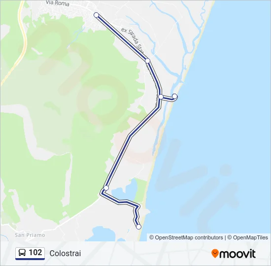 102 Bus Line Map
