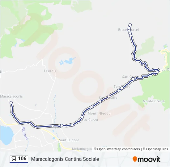 106 Bus Line Map