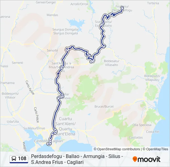 108 Bus Line Map