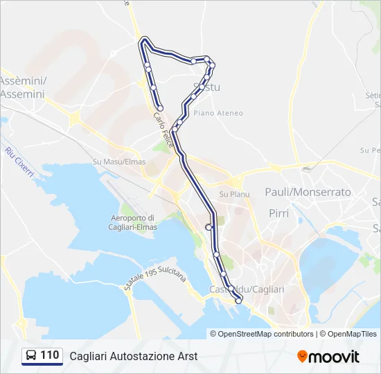 110 Bus Line Map