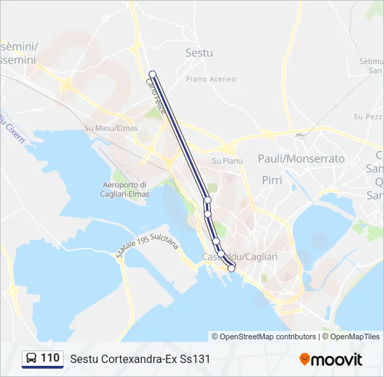 110 Bus Line Map