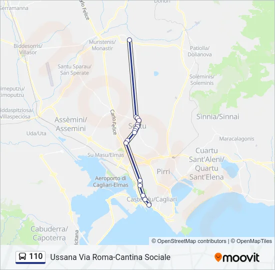 110 Bus Line Map