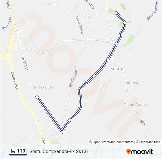 110 Bus Line Map