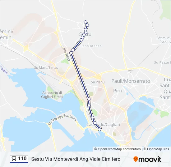 110 Bus Line Map