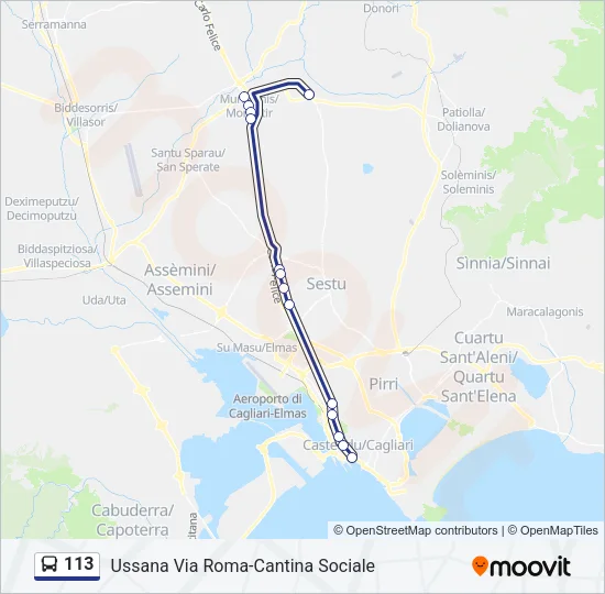 113 Bus Line Map