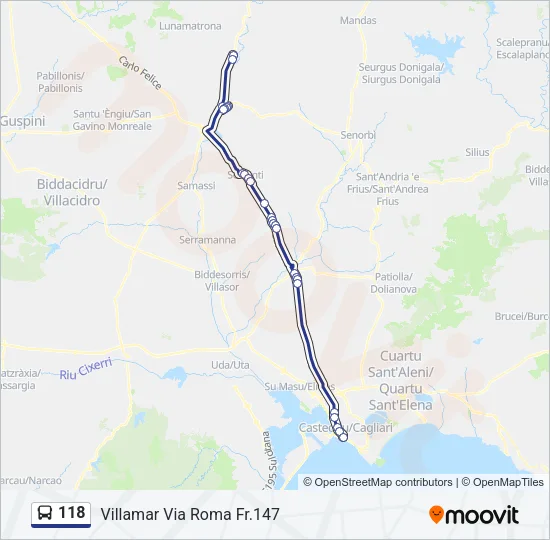 118 Bus Line Map