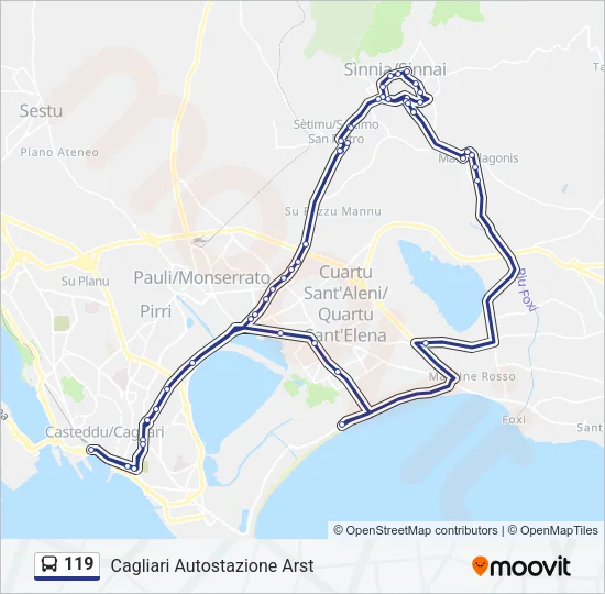 119 Bus Line Map