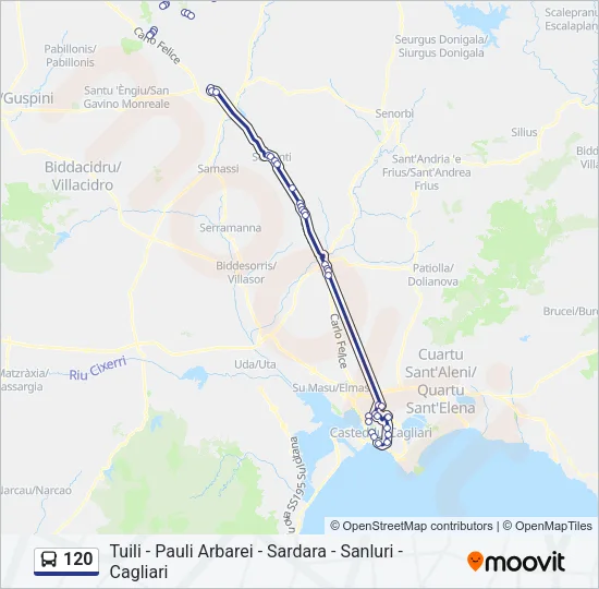 120 Bus Line Map