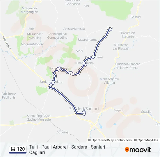 120 Bus Line Map