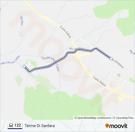 Percorso linea bus 122