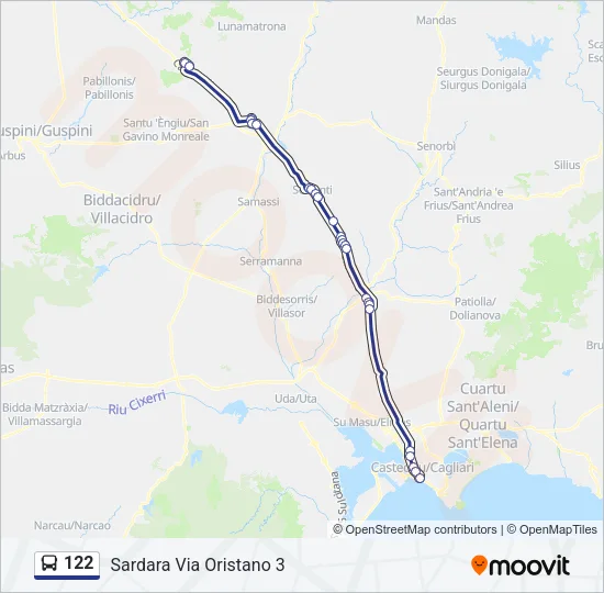 122 Bus Line Map