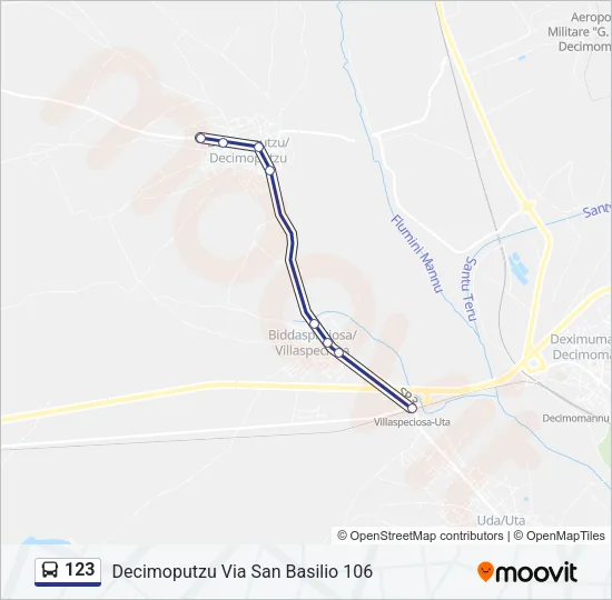 123 Bus Line Map