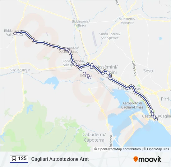 125 Bus Line Map