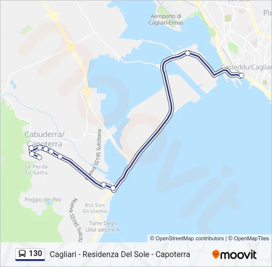 130 Bus Line Map