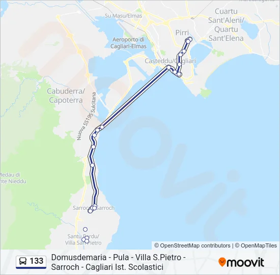 133 Bus Line Map
