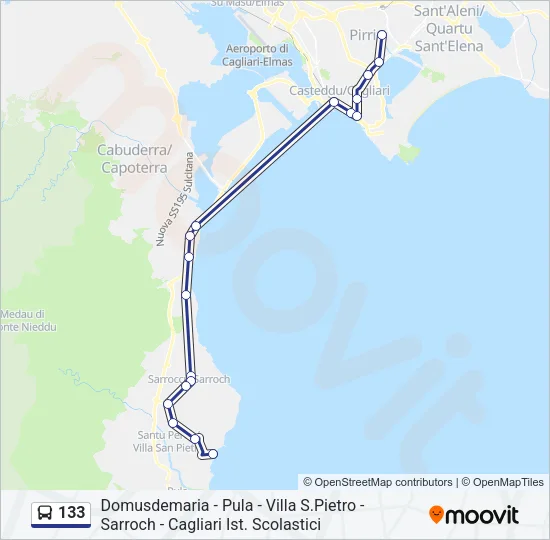 133 Bus Line Map